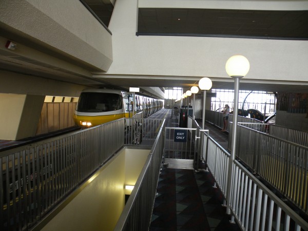 Mono rail arriving at Disney’s Contemporary Resort at Disney World Orlando