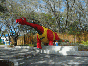 Lego dinosaur at Legoland Florida